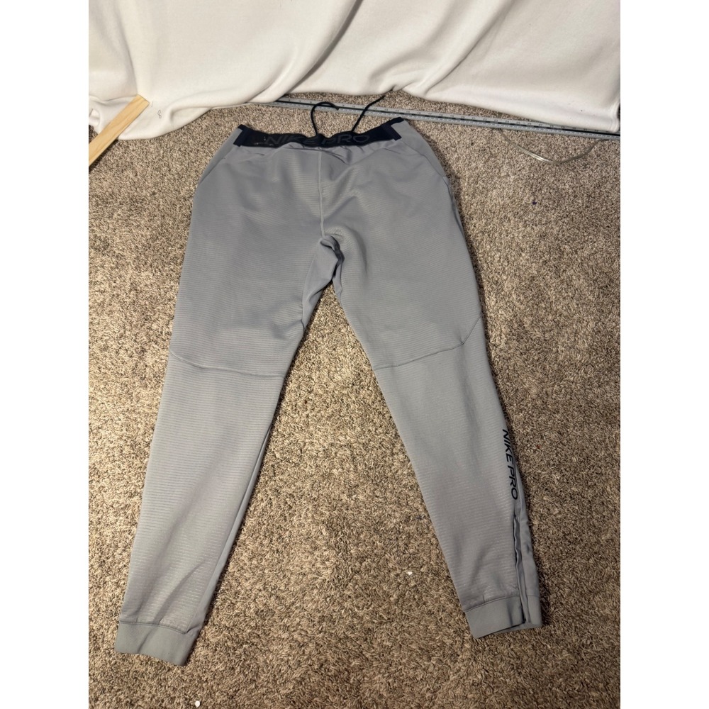 Nike Pro Dri-FIT Pants Mens XL Gray Training Joggers Athletic Tapered Swoosh